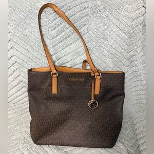 Michael Kors Dark Brown and Tan Tote